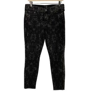 Vince Dylan‎ Ankle Skinny Jeans Black Floral Size 30